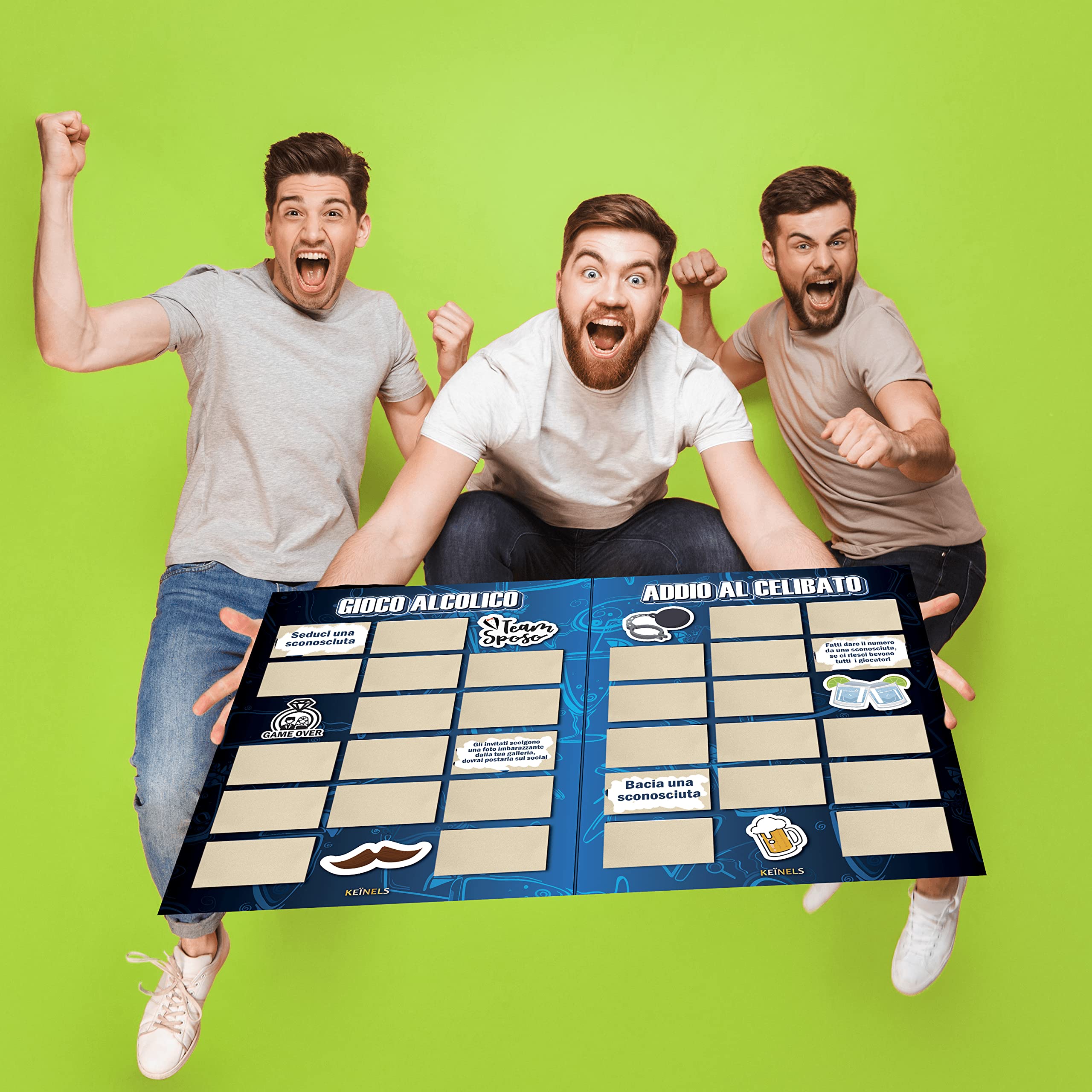 Giochi Alcolici Addio al Celibato - Calendario Alcolico da Tavola Gratta e Vinci - Addio al Celibato Gadget Amici dello Sposo - Kit Scherzi Accessori Team Groom to Be - Gioco per Bere Grattabile