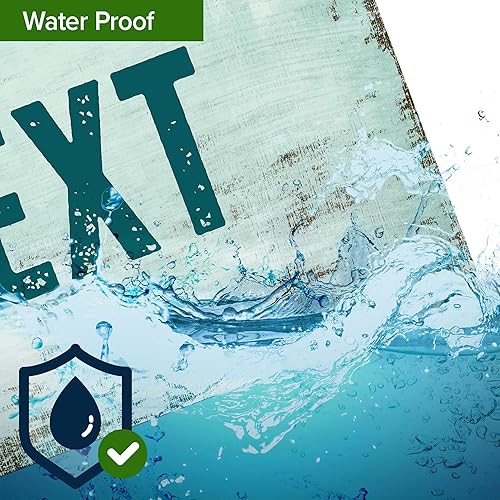 Miniatura 1206 de My Sign Center - Letrero personalizado, 11 colores de fuente, 13 estilos de fuente, 4 opciones de agujero, 22 tamaños, 8 x 32 pulgadas, sin óxido,