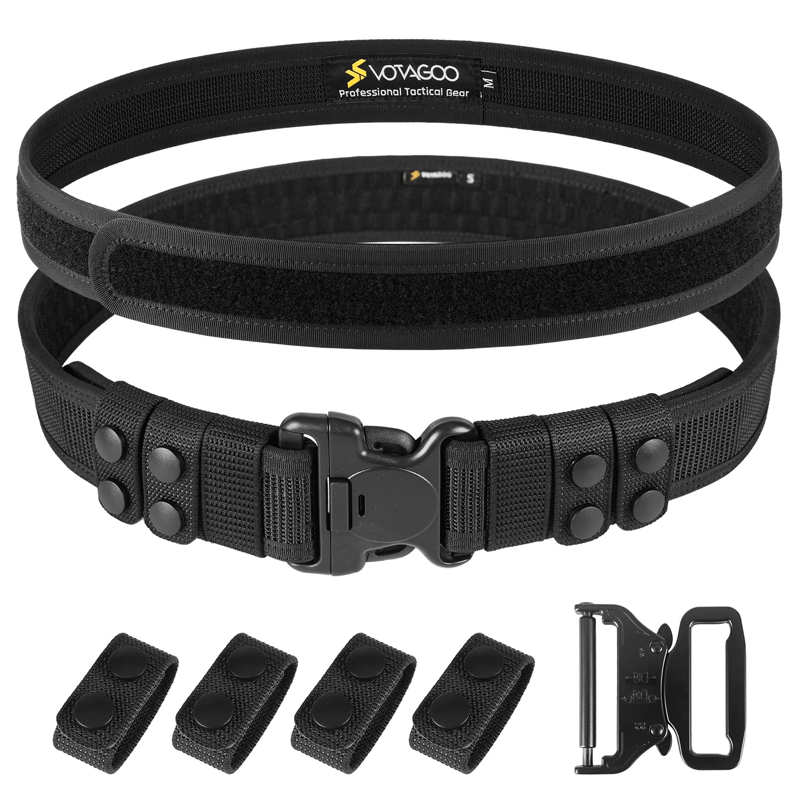 VOTAGOO GEAR Duty Belt 2'' Police Belts with Hook Lining