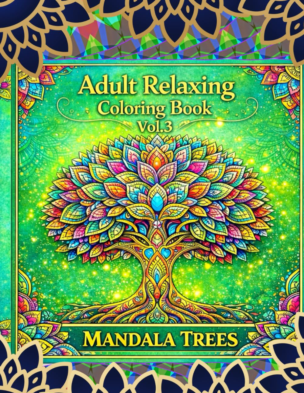 Adult Relaxing Coloring Book Vol. 3 – Mandala Trees: Stress Relief, Mindfulness & Creative Relaxation with Beautiful Mandala Tree Designs for Adults