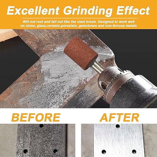 Miniatura 4 de Paquete de 72 brocas de lijado para herramienta rotativa Dremel, brocas de lijado de piedra con vástago de 18 pulgadas, ruedas de pulido abrasivo de