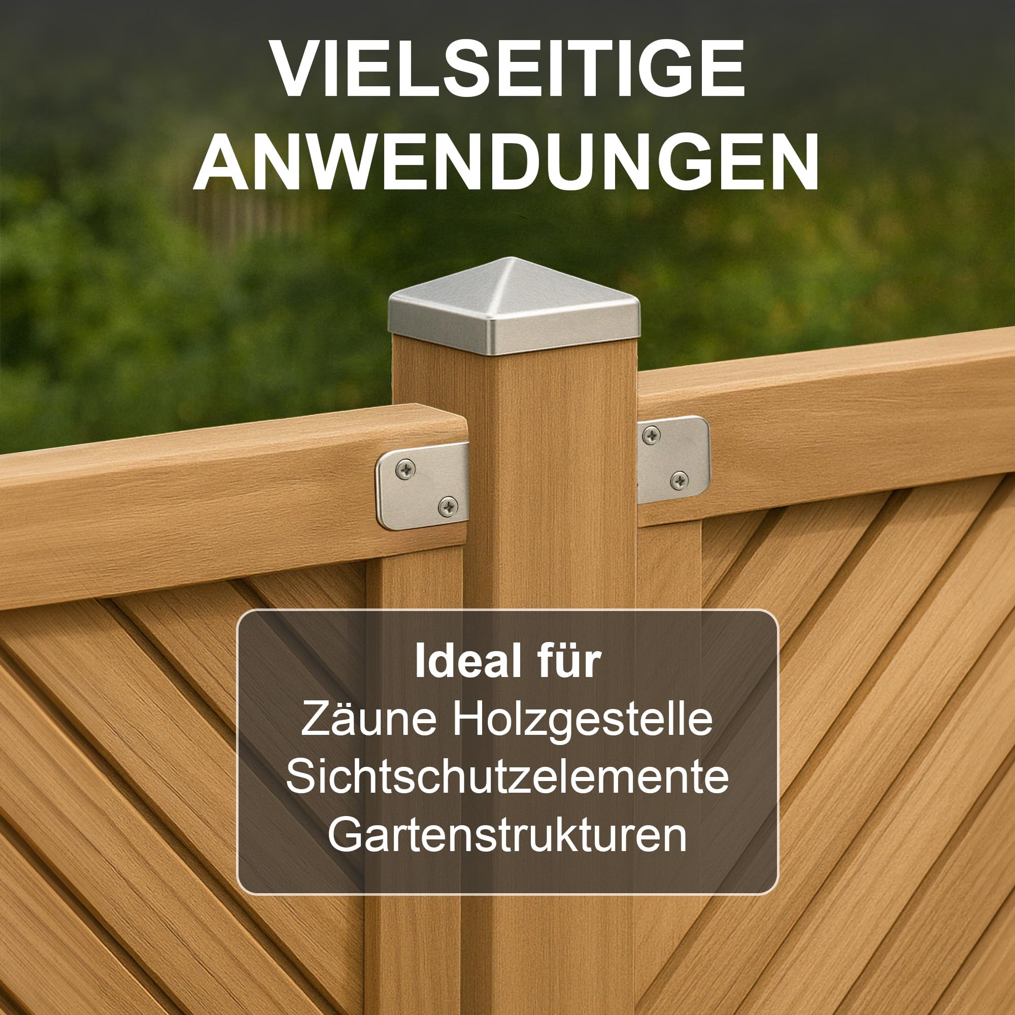 h2i Flechtzaunhalter | Edelstahl | 72 Stück | Flechtzaunbeschlag in L-Form aus Metall | langlebige rostfreie wetterfeste Zaunbefestigung für sicheren robusten und stabilen Stand
