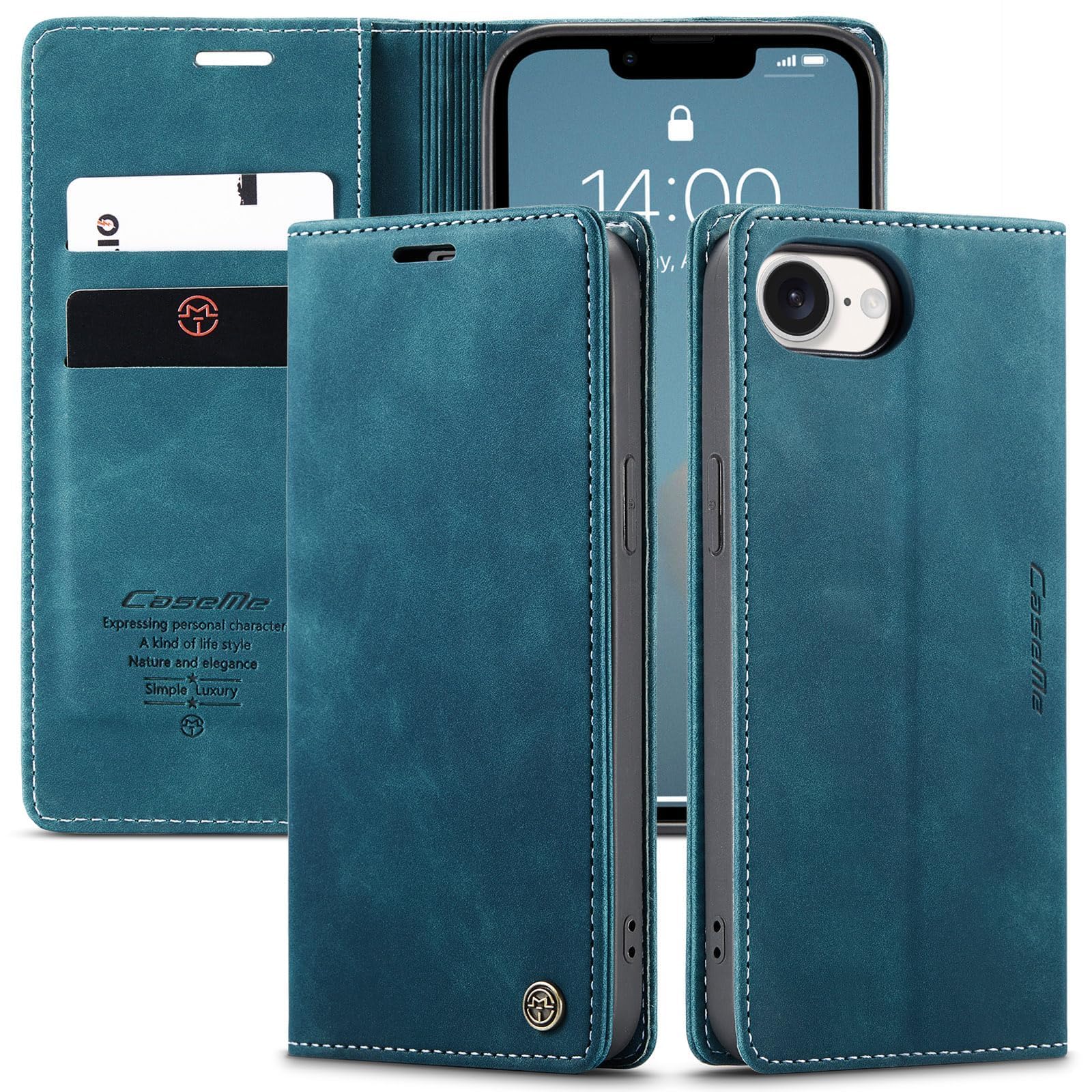 手帳型iPhoneケース（16e、17e） Amazon.co.jp: OURJOY iPhone 17e/16e 用 ケース 手帳型 横置き機能