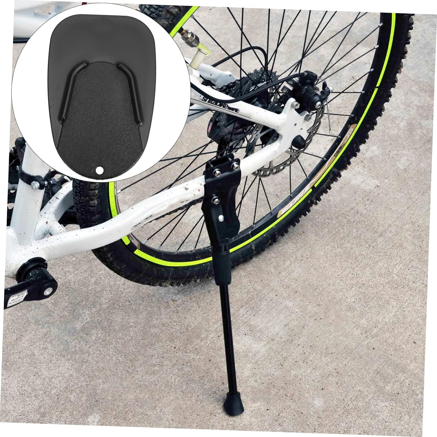 Mobestech 3pcs Motorcycle Kickstand Extension Pad Non- Foot Stand Parking Soft Lightweight Accessory for Rainy Snowy Conditions