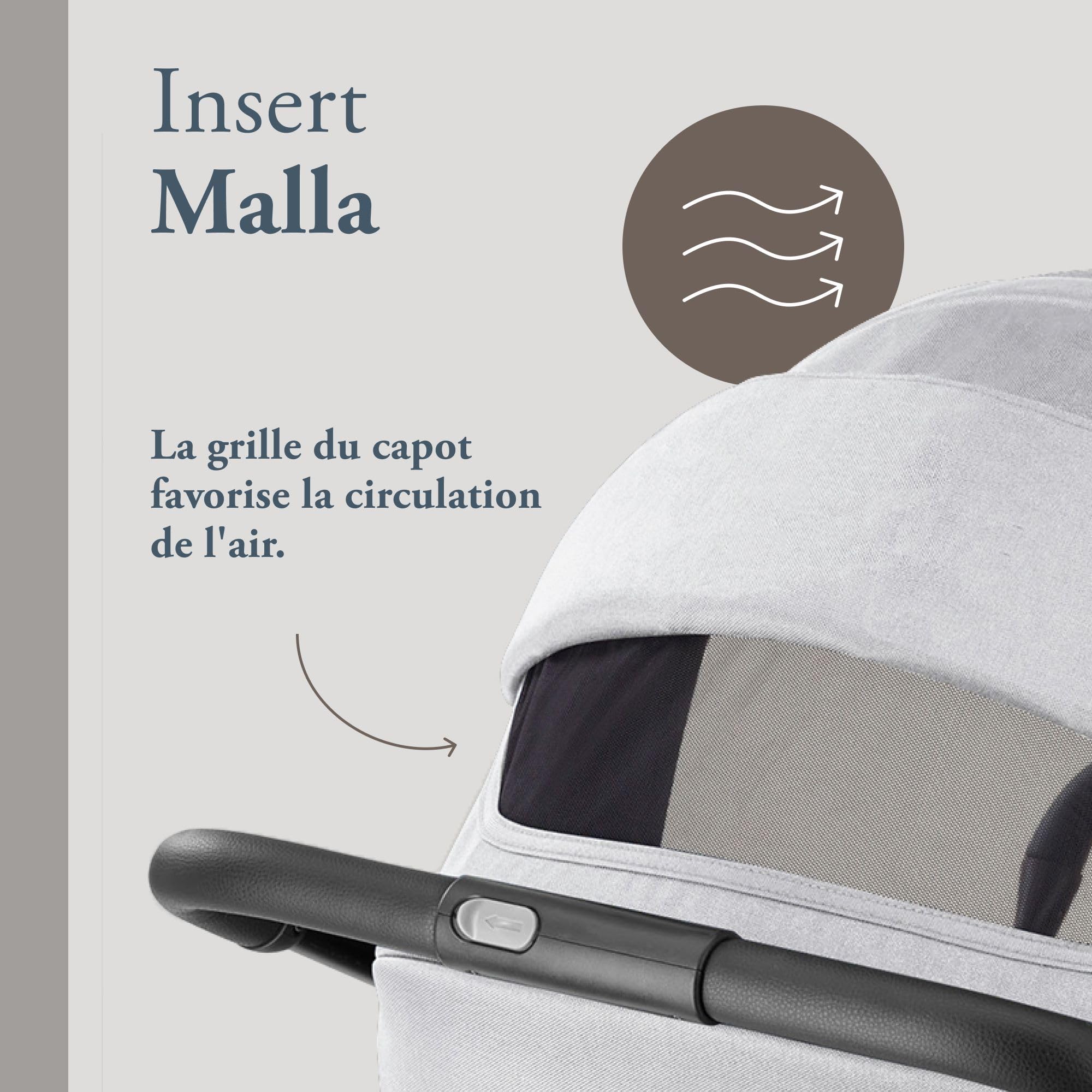 Inglesina Zenit Poussette Compacte, Gris, Performances Excellentes, Confortable, jusqu'à 22kg, Grandes Roues, Siège Spacieux, Exclusivité Amazon
