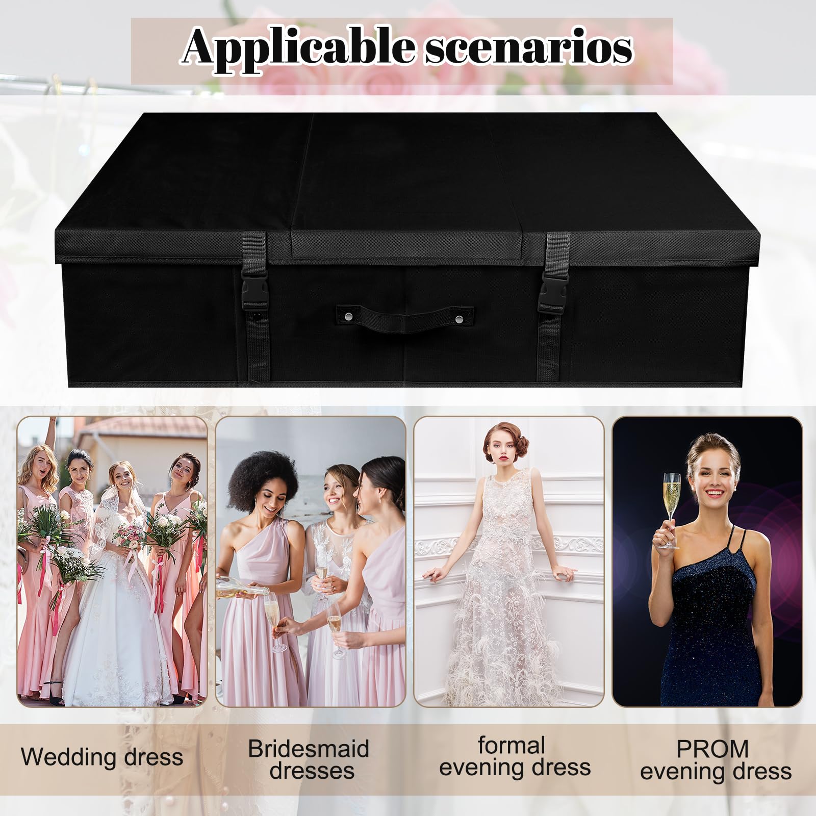 Berlune Wedding Dress Storage Box Bridal Gown Storage Bin Wedding Dress