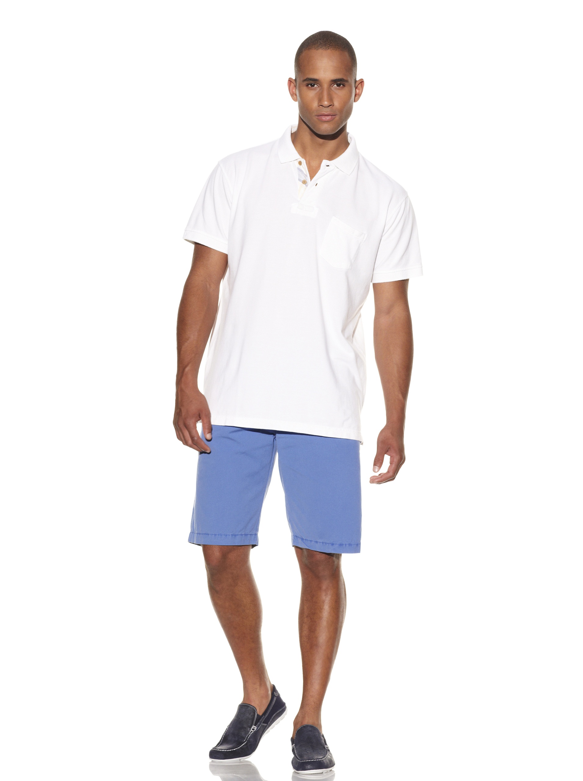 Tailor VintageMen's Pique Polo, White, L