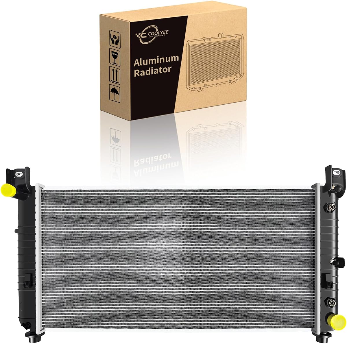 CU2423 Radiator for Chevy Silverado, Avalanche,Suburban,Tahoe, GMC Sierra, Yukon, Cadillac Escalade, Hummer H2 | OE Style | Automatic Transmission | Replace 2423，8012423,with TOC, w/o EOC