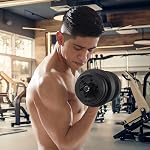 SONGMICS Dumbbells Set, with Extra Barbell Bar, 44 lb, Weight Adjustable, Fitness Training, Home Gym, 1 Pair, Black USYL20HBK