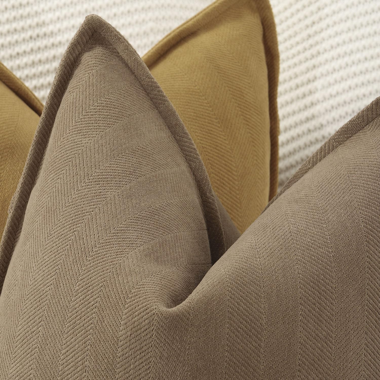 Madizz Textured Chenille Cushion Covers Set of 2 Super Soft Decorative Throw Pillow Covers Boho Pillowcases Modern Home Decor for Sofa Bedroom 20x20 inch - Image 4