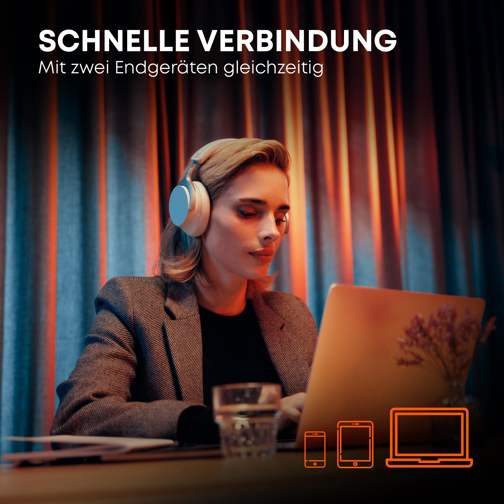 beyerdynamic AVENTHO 200 Wireless Over-Ear Kopfhörer mit aktiver Geräuschunterdrückung, 60 Stunden Akkulaufzeit, austauschbare Ohrpolster, Design in Nordic Grey - neues Update per App verfügbar