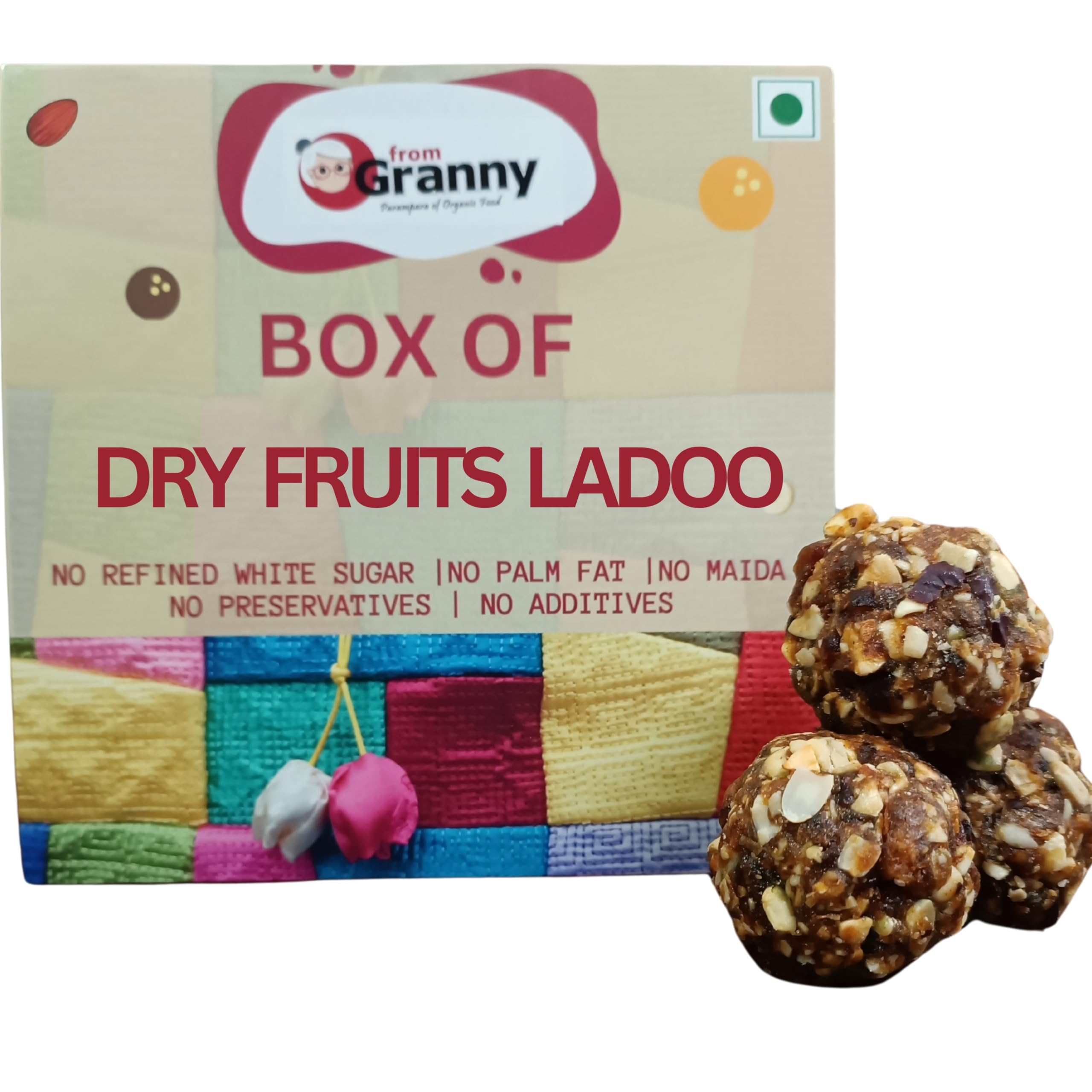 FROM GRANNY - Parampara of Organic Food Dry Fruit Laddu|Dry Fruits And Nuts|Nuts And Dry Fruits|Dry Fruit Ladoo With Dates|Sugar Free Sweets|250 Gm (B0CSMRB5FX) Amazon Price History, Amazon Price Tracker