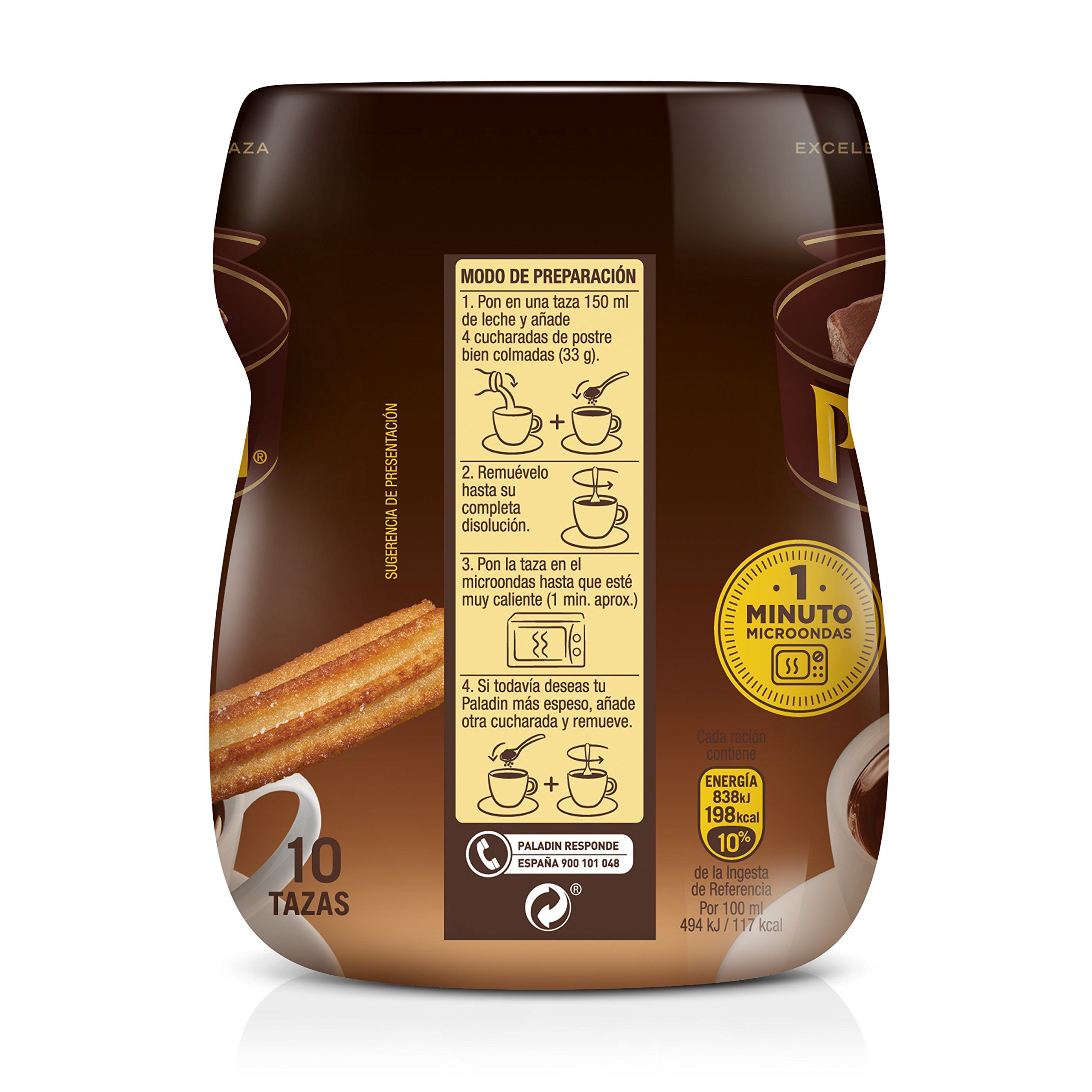 Cacao Paladin La Taza Minuto 350g Pack de 2