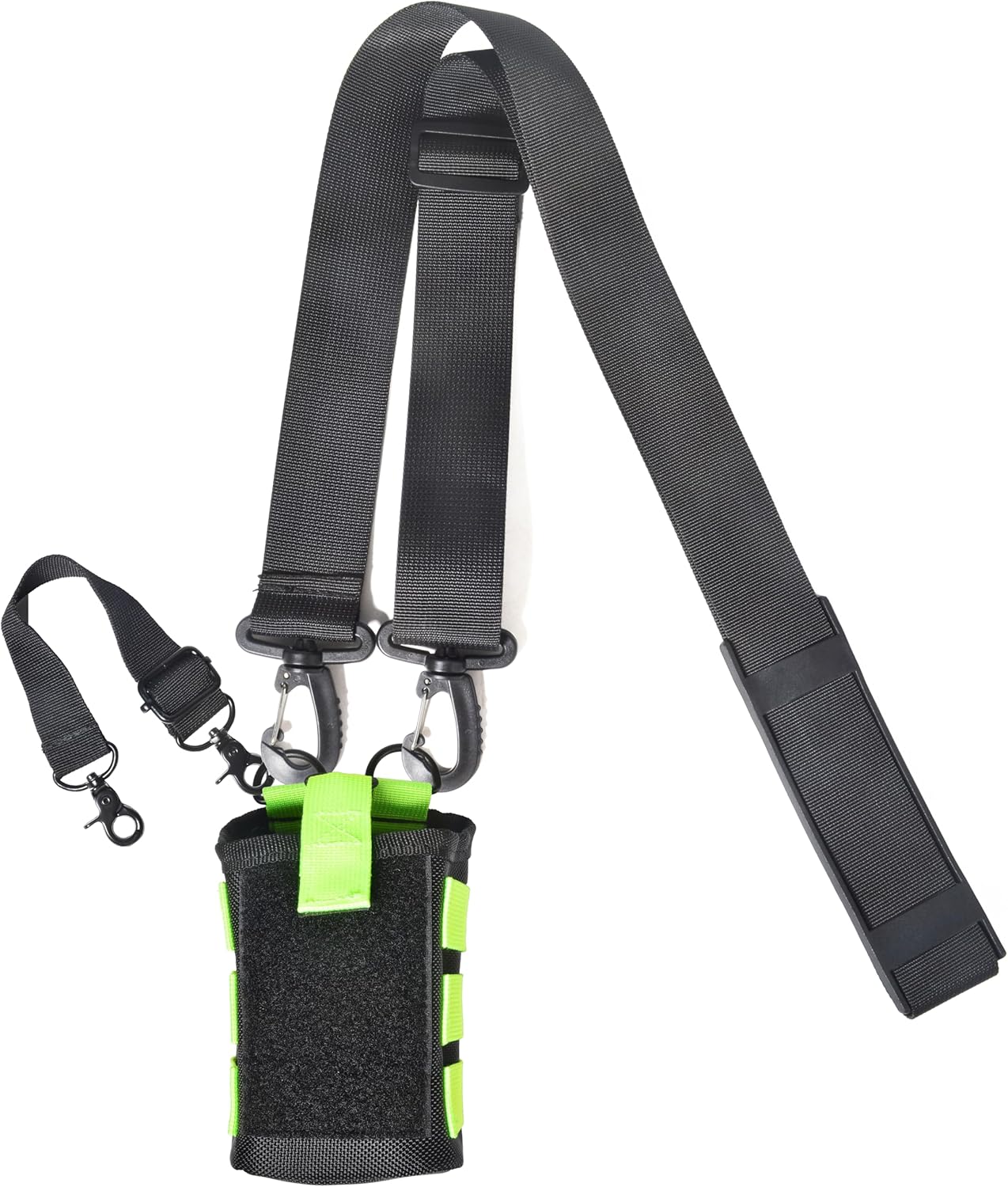 HYS Portable 2-way Radio Holster/Pouch with Molle System Loops, Strap Shoulder/Duty Belt Holder w/Anti-Sway Strap, for Cobra Midland Uniden CB Radio/Motorola MTS2000 XTS2500 CP200D APX Series