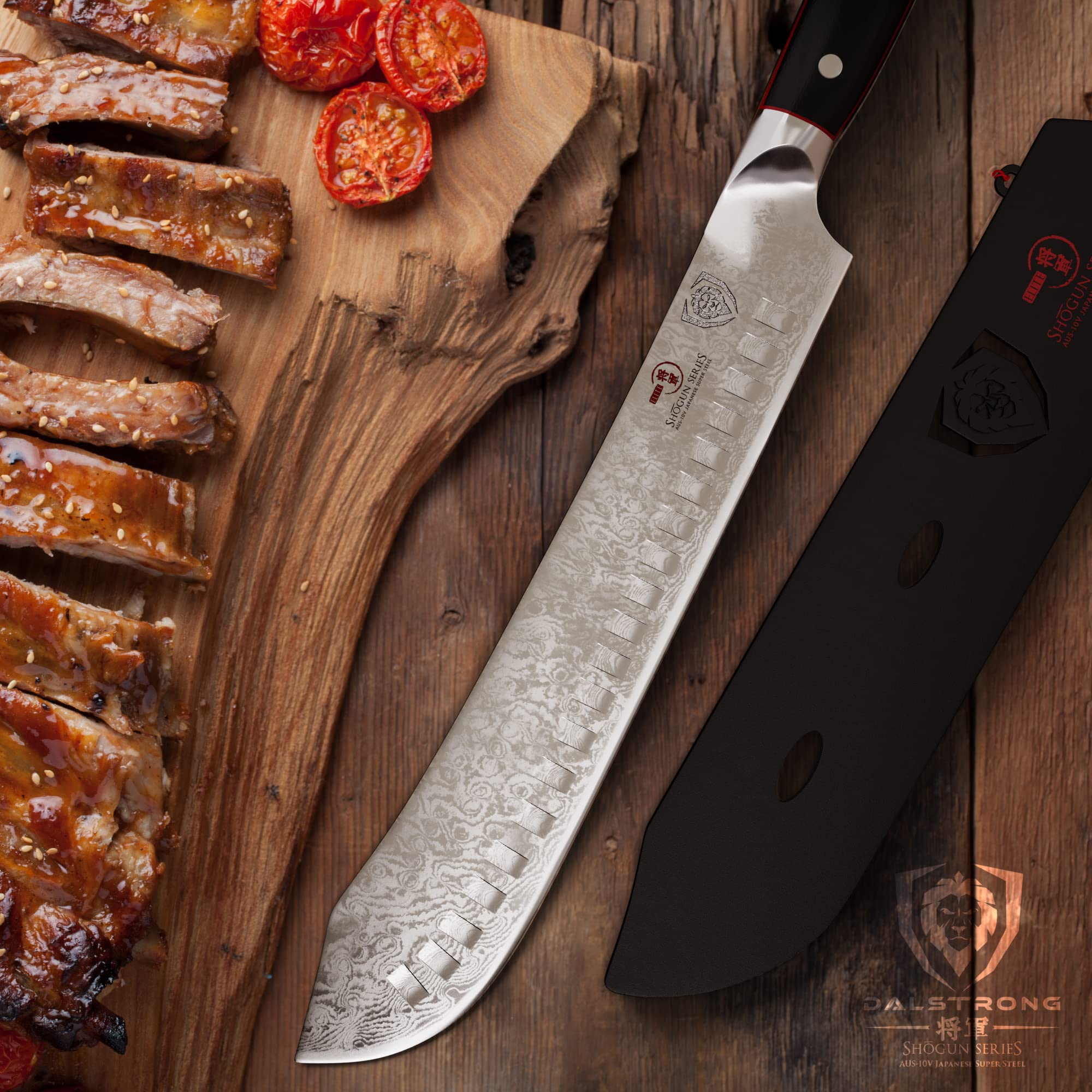 DALSTRONG Bull Nose Butcher Knife - 10 inch - Shogun Series ELITE - Japanese AUS-10V Super Steel - Vacuum Heat Treatment - with Sheath - Meat, BBQ, Breaking Knife - Kitchen Knife - BBQ, Brisket — Amazon image 5