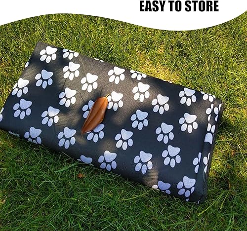 Miniatura 5 de ZBGUN Paquete de 1 cojín para mascotas, fundas de asiento de automóvil para perros con estampado de garra de perro, protector de asiento de tela