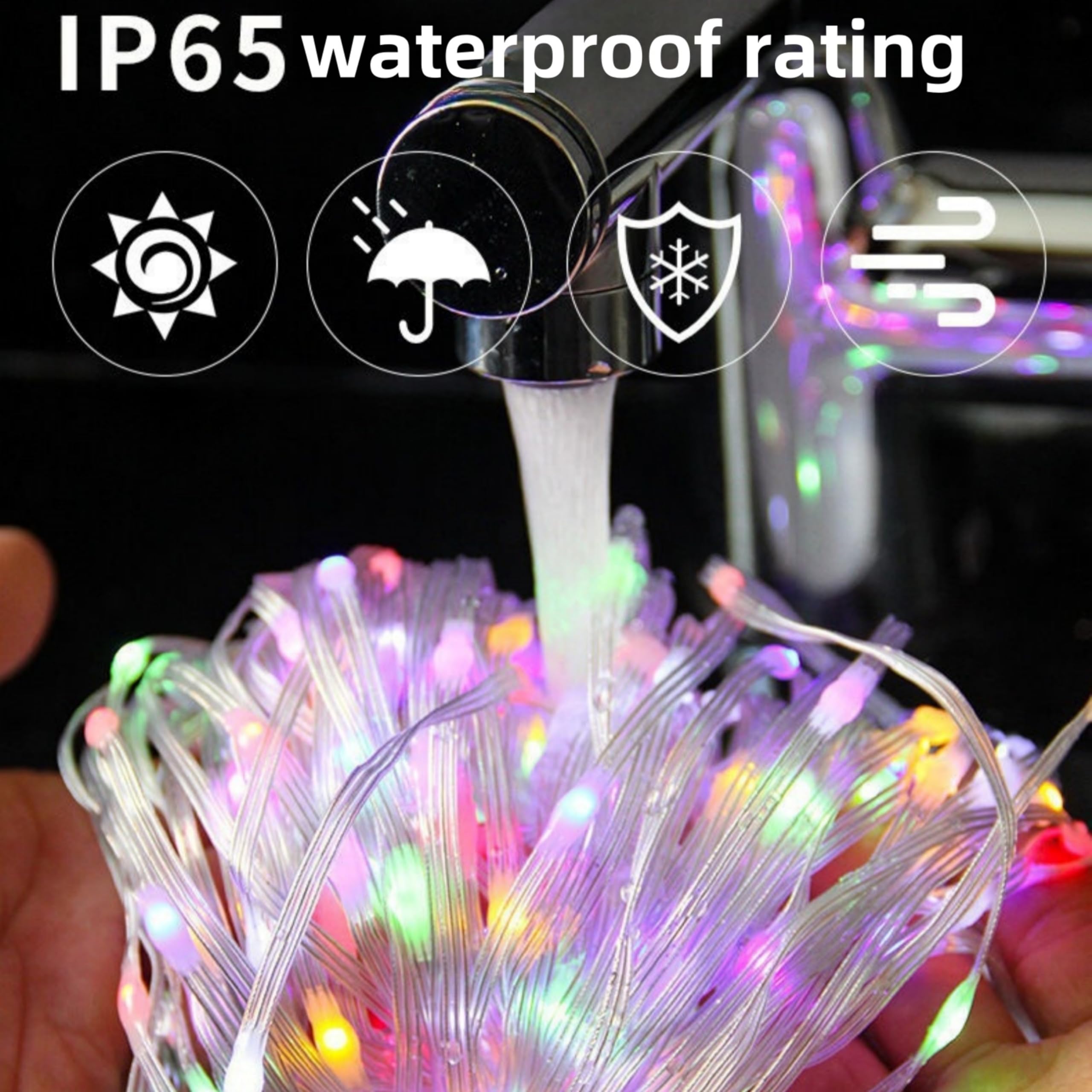 Catena LED RGB 5m Colorata Con Telecomando E App, Sincronizzazione Musicale, IP65 Impermeabile USB Per Interni/esterni