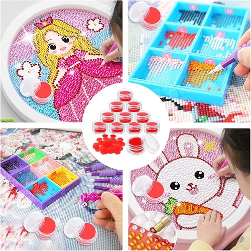 Miniatura 5 de Paquete de 10 contenedores de almacenamiento de cera de pintura de diamantes con pegamento arcilla pegamento de arte de diamante para accesorios de