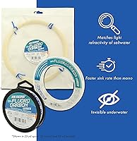 Vista 2 de HI-SEAS Líder de línea de pesca 100% fluorocarbono, líder invisible transparente, indetectable para peces, hundimiento rápido, 6 libras a 400 libras