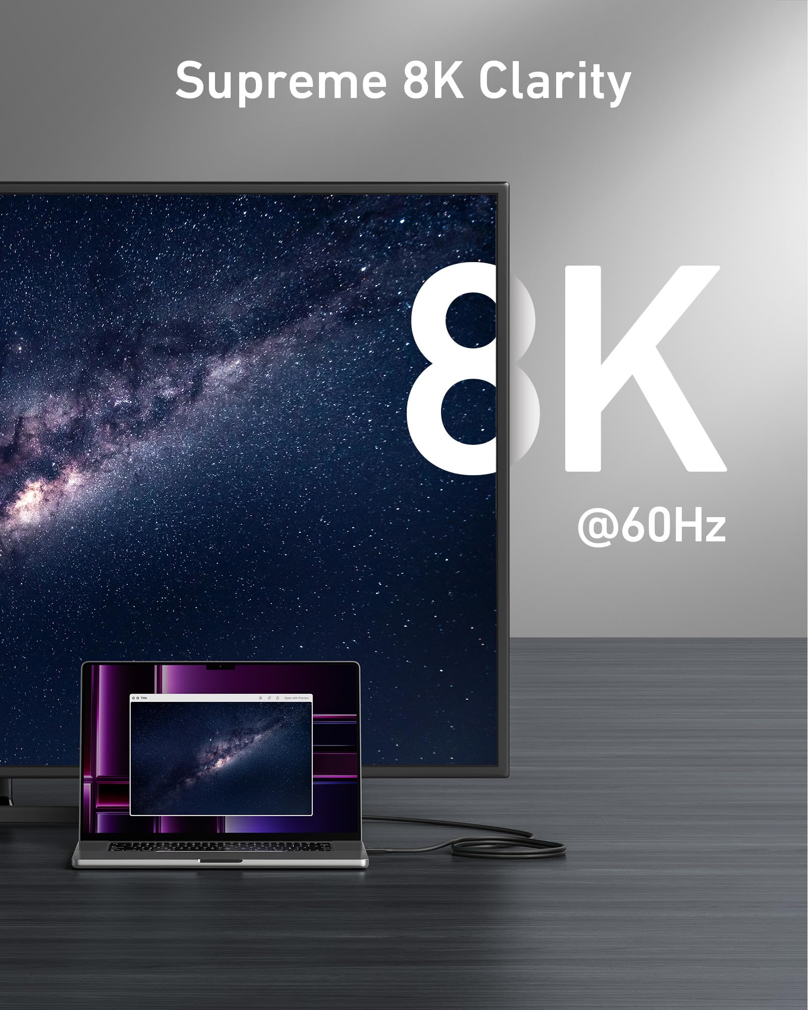 Cavo certificato Anker Thunderbolt 4, cavo da USB-C a USB-C 2 m con ricarica da 100 W, supporta schermo 8K e trasferimento dati a 40 Gbps, per iPhone 15, MacBook, iPad, Samsung Galaxy S23 e altri