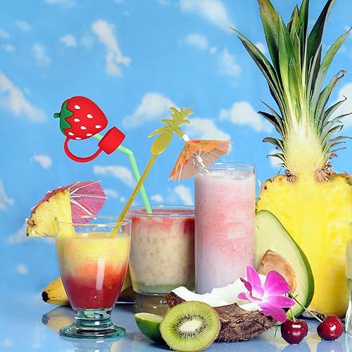 Miniatura 4 de Acoavo Stanley Cup - 6 piezas de popote para vaso Stanley Cup de 0.551 in, tapa de silicona para vaso Stanley de 30 y 40 onzas con asa, grandes y