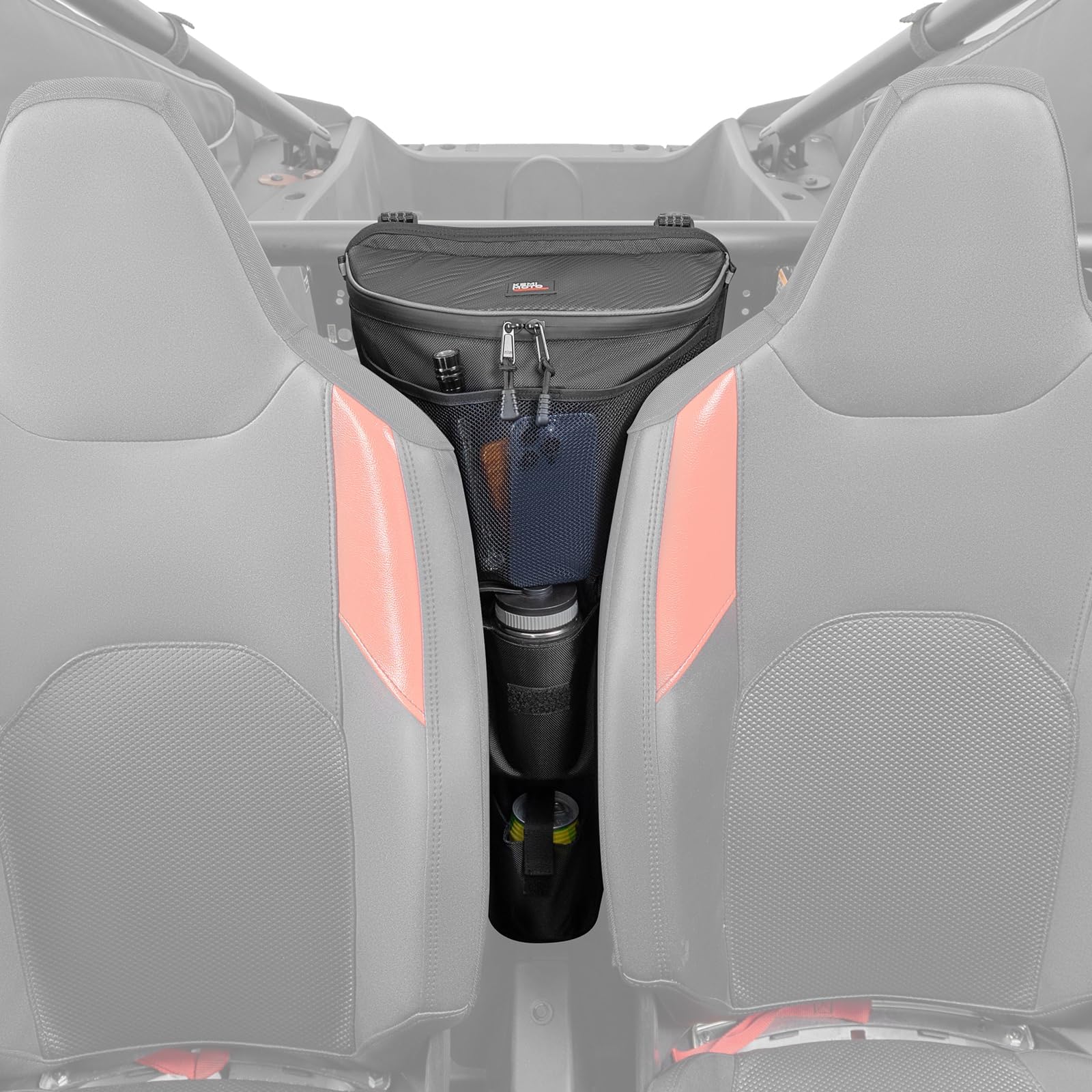 KEMIMOTO 2024 2025 2026 XP 1000 Center Storage Bag with Cup Holder Compatible with Polaris RZR XP 1000/ RZR XP 4 1000 2024 2025 Accessories 1680D High-Density Shoulder Storage with Anti -mud Zipper