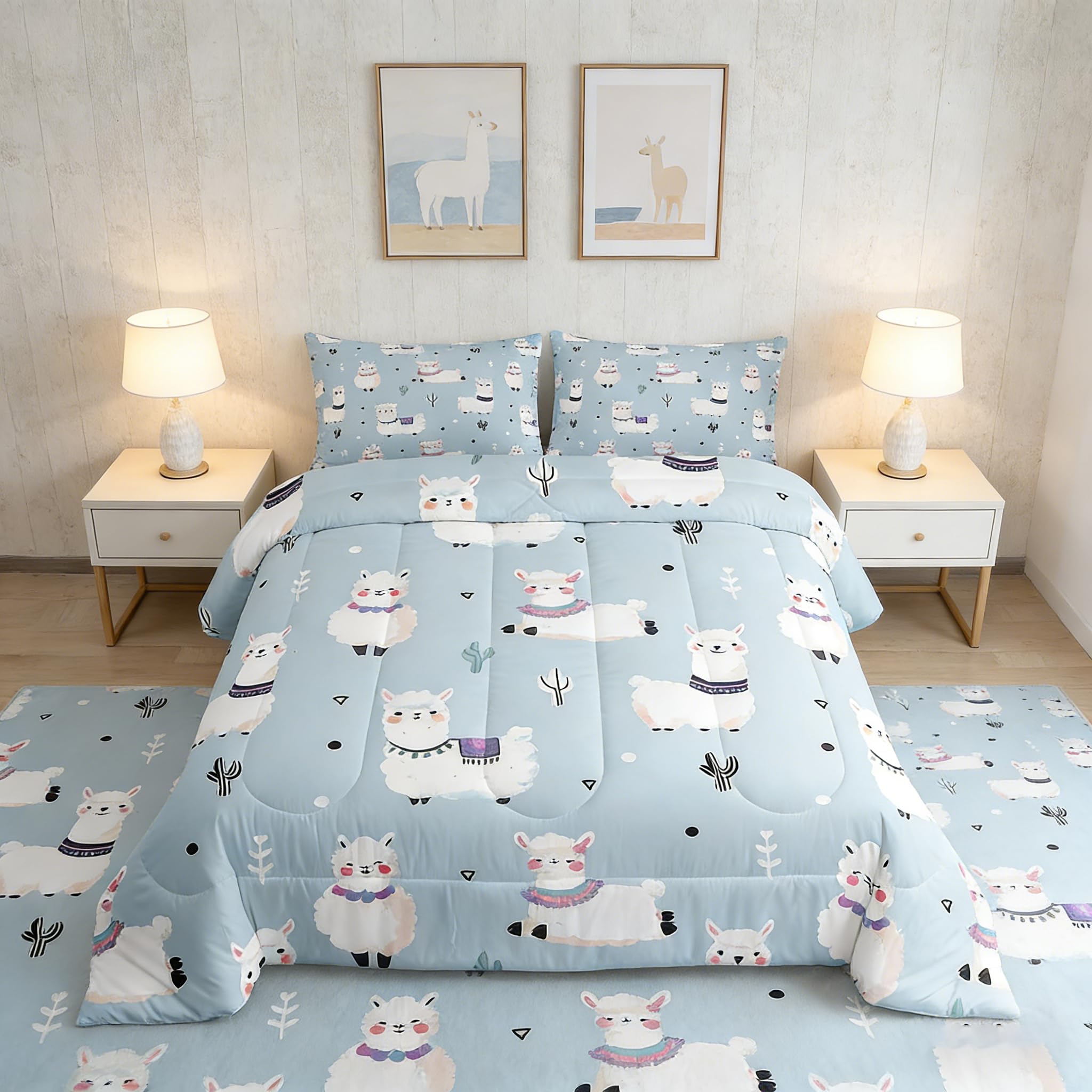 Parure de lit 3 pièces pour lit double : le confort d'un polyester doux pour enfants