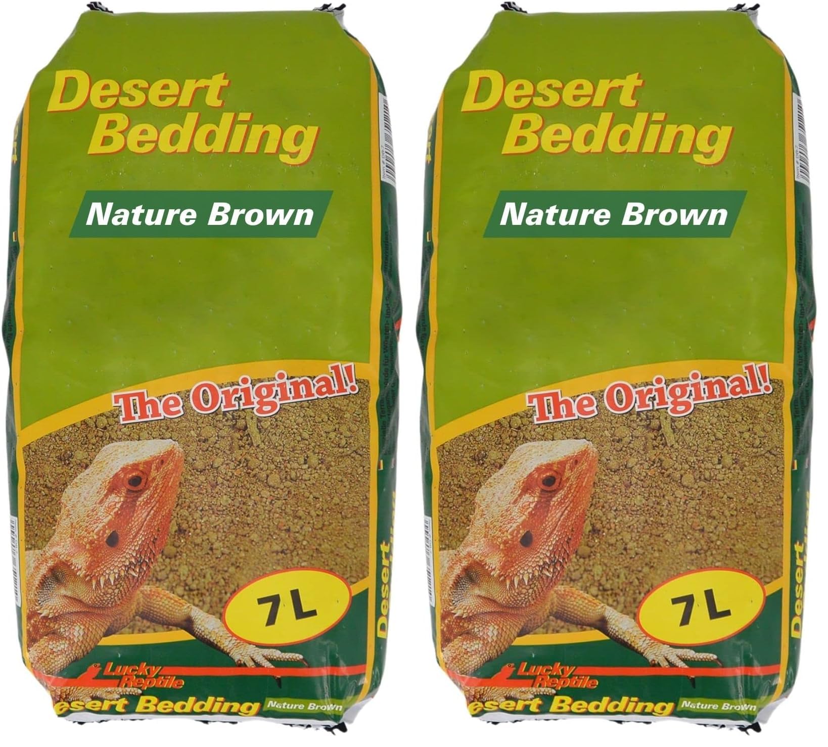 Lucky Reptile DB-7 Desert Bedding, 7 Liter, Bodengrund für Wüstenterrarien, grabfähig (Packung mit 2)