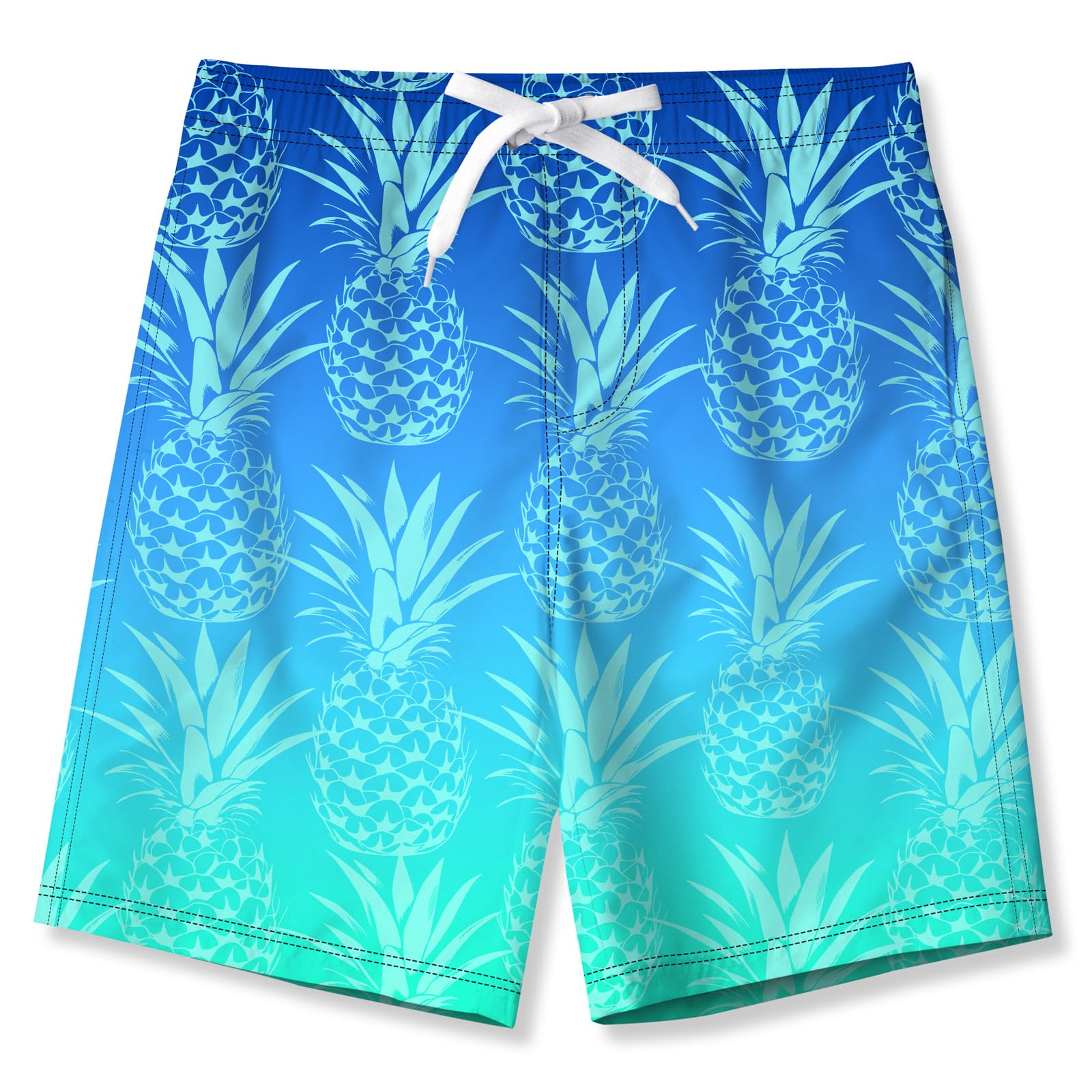 SFreeBo Badehose Jungen 3D Druck Schnelltrocknend Badeshorts Kinder Elastische Taille Schwimmhose Jungen mit Netzfutter Taschen Sommer Urlaub Strandshorts 7-14 Jahre