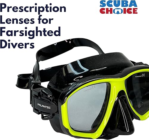 Miniatura 4 de Palantic M36 - Lentes de lector de máscara de snorkel de silicona para esnórquel y buceo, gafas antivaho con diseño de visión amplia para claridad