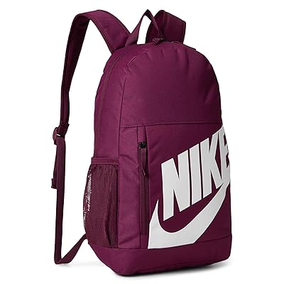 Nike Kids Elemental Backpack (20L) (Little Kid/Big Kid) Backpack Bags Bordeaux/Orange/White, Polyester