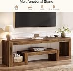 Tribesigns 63-Inch TV Se tenir debout pour 55/60/65/75-Inch TV, Farmhouse Entertainment Center avec étagères de rangement ouvertes, Console de télévision en bois pour salon, Chambre à coucher