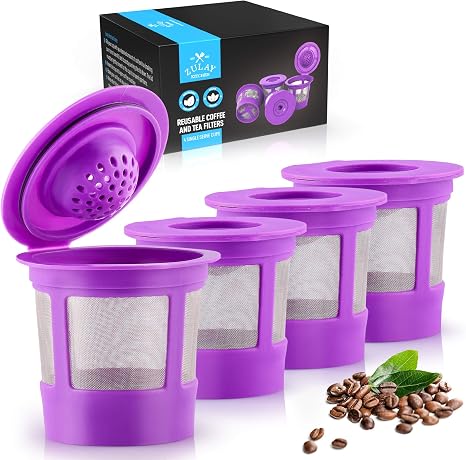 Amazon.com: Zulay (4 unidades) Cápsulas de café reutilizables para  cafeteras Keurig 1.0 y 2.0 - Filtros de cápsulas de café recargables para  máquinas amigables con tazas K - Malla fina de acero