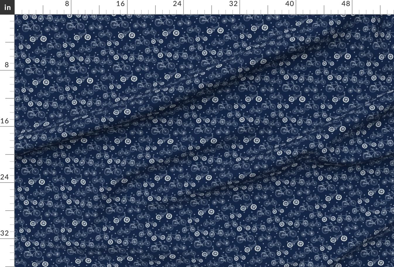 Spoonflower Fabric - Bicycles Navy Blue Kids Bikes Fun Bike Hand Drawn Illustration Bicycle Printed on Upholstery Velvet Fabric Fat Quarter - Upholstery Home Decor Bottomweight Apparel