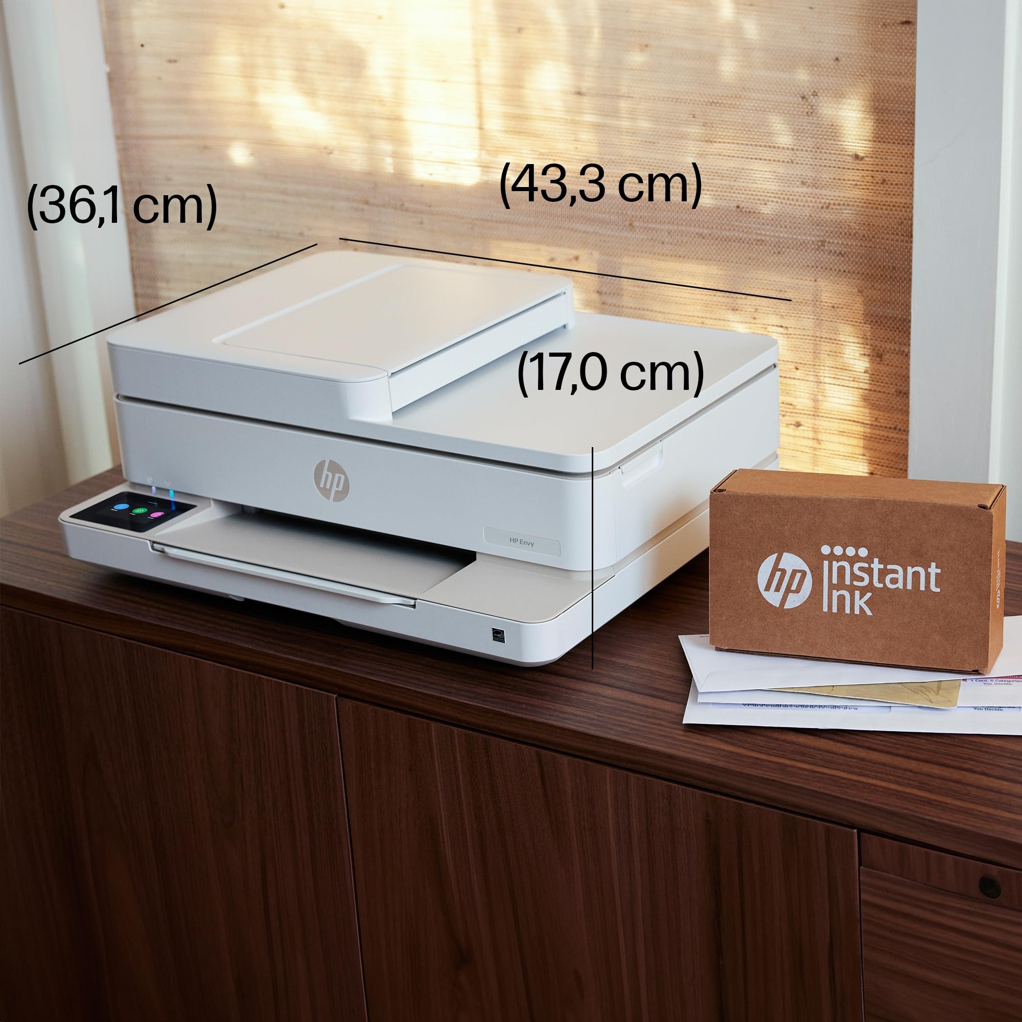 HP Envy 6530e 714P1B, Stampante Multifunzione a Getto d'Inchiostro A4 a Colori, Stampa Fronte e Retro Automatica, Fino a 10 ppm, Wi-Fi, ADF, Fax, 3 Mesi di Inchiostro Instant Ink Inclusi, Bianca