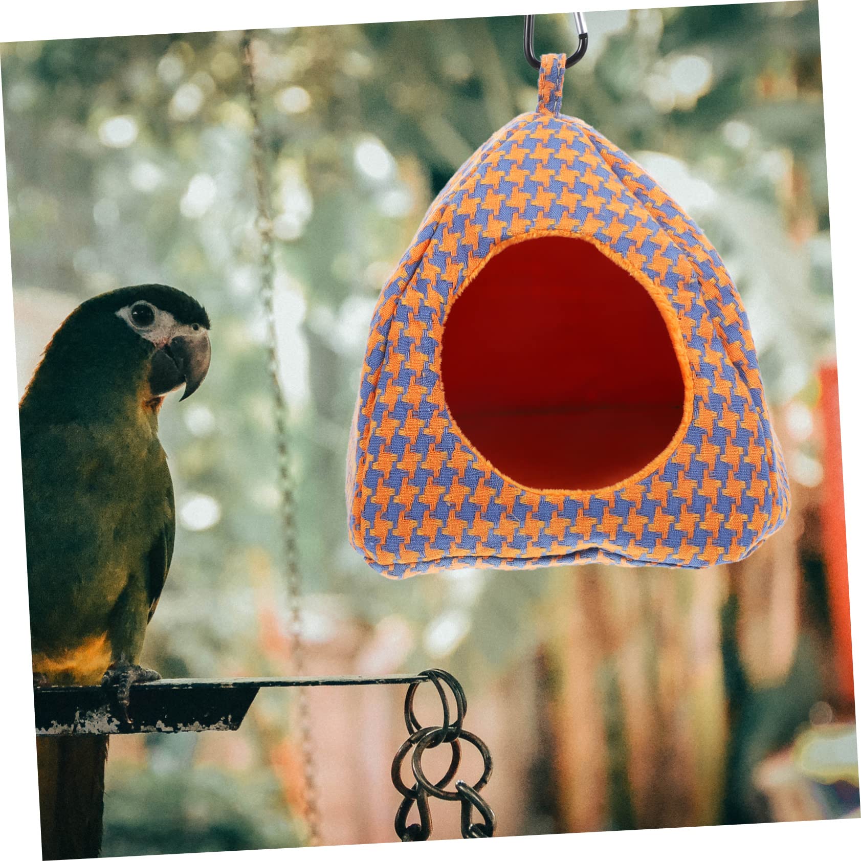 FOMIYES 4 Pièces hamac nid d'oiseau hamac d'hiver Oiseau nid d'oiseau Suspendu Cage Oiseaux nichoir à Oiseaux Suspendu Maison d'oiseau étourneau Perroquet Cage pour Animaux de Compagnie