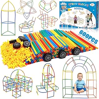Purpledi Brique de Construction, Jouet D'assemblage de Connecteur Blocs Jeux D'intérieur et D'extérieur Parent-Enfant, Jouets Educatifs Créatifs (600PCS)