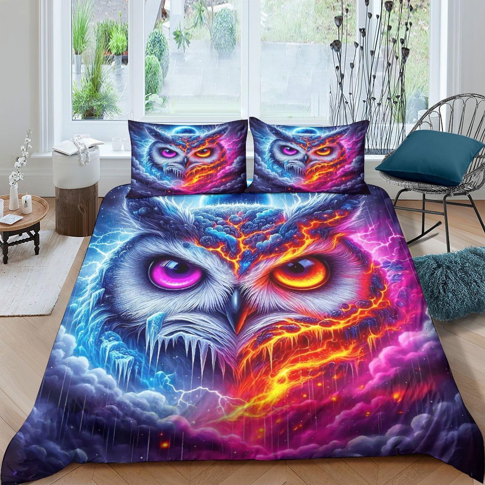 Housse de couette King 220x240cm motif 3D impression haute définition luxe