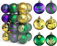 Vista 8 de Emopeak - 24 mini bolas para árbol de Navidad, irrompibles, bolas colgantes para decoración de fiestas, bodas y festividades, de 1.2 pulgadas