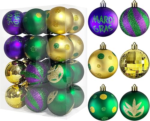 Miniatura 8 de Emopeak - 24 mini bolas para árbol de Navidad, irrompibles, bolas colgantes para decoración de fiestas, bodas y festividades, de 1.2 pulgadas