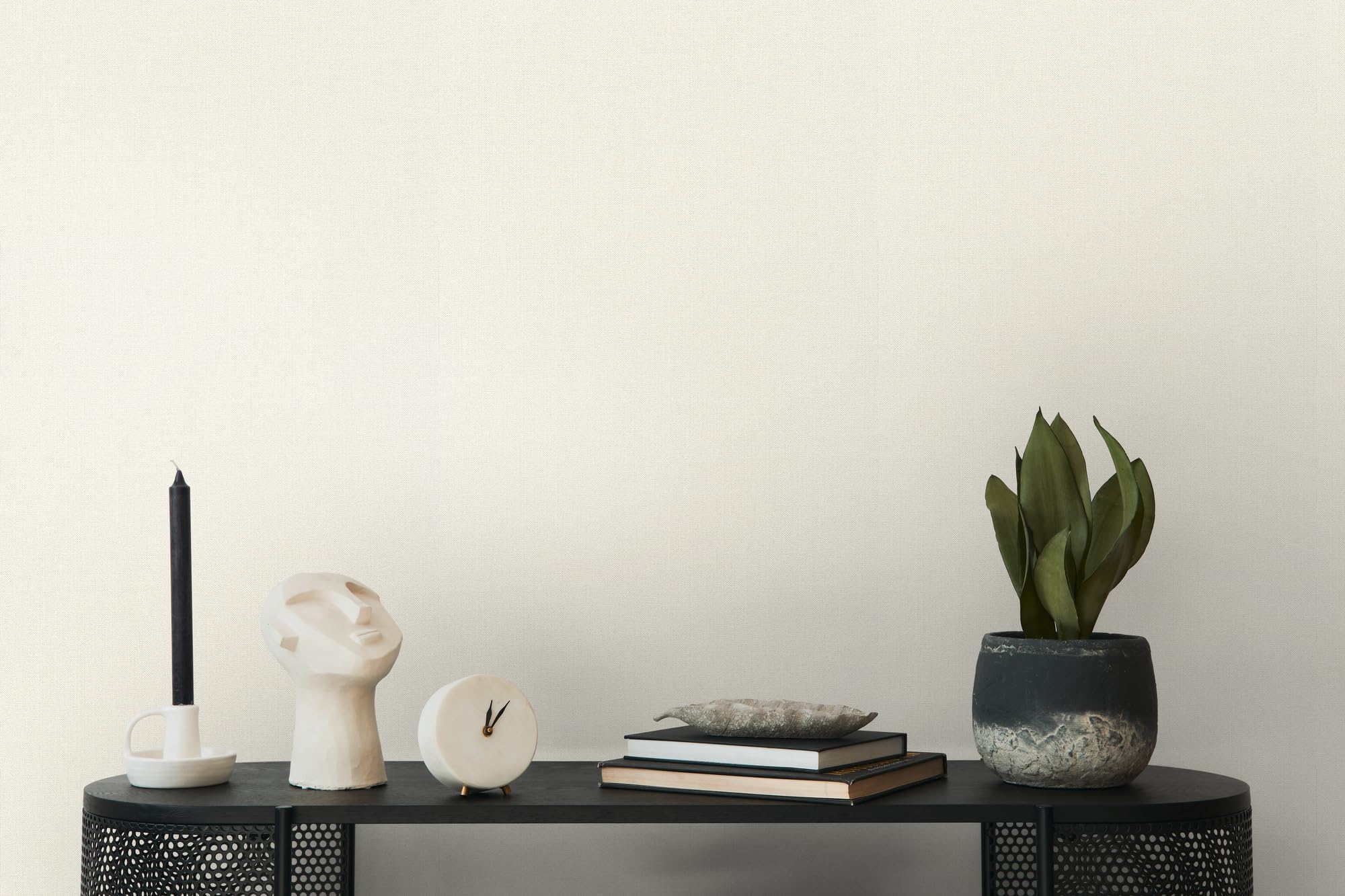 Livingwalls Vliestapete Hygge Tapete Uni 10,05 m x 0,53 m creme 