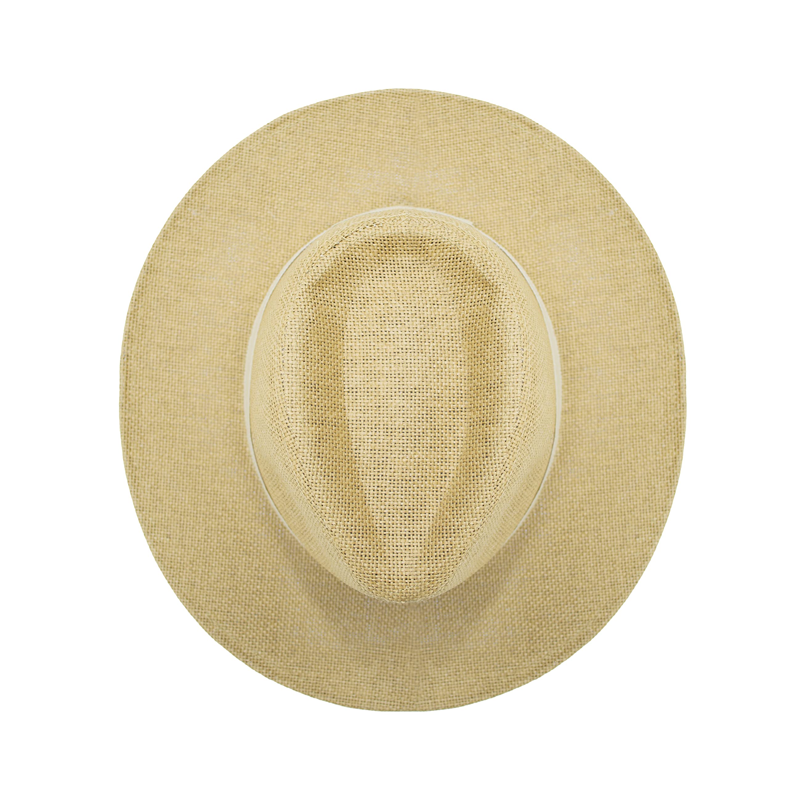 Chapeaux Panama - Pack de 10 Chapeaux de Paille avec Ruban Couleur au Choisir - Chapeau Varadero Homme et Femme - Disponible en Ton Brun et Blanc, Blanc, naturel, Taille Unique