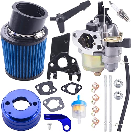 Adaptador de filtro de aire de carburador mejorado de alto rendimiento, kit de bujías de admisión para Predator 212cc 6.5 Hp Honda Gx160 Gx200 196cc