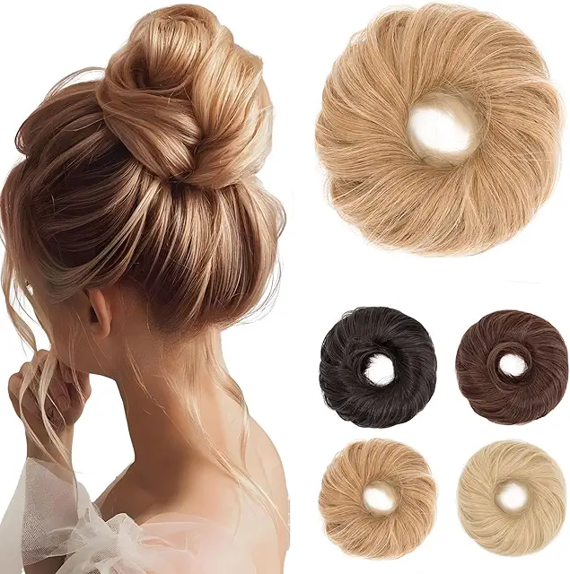 Chignon Queue de Cheval Extension Postiche Cheveux Synthétique Élastique Facile - 55g