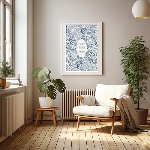 Miniatura 6 de Póster vintage azul retro moderno para pared, letrero inspirador, póster estético de afirmación positiva, póster de "Slow Down You're Doing",