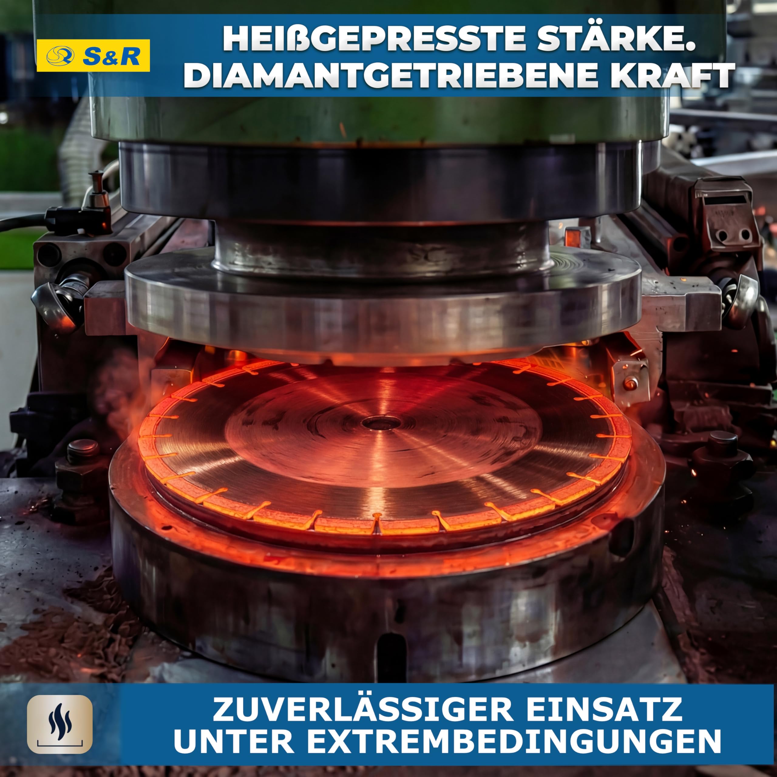 S&R Diamanttrennscheibe 400 x 25.4 x 3.0 x 10 mm in Industrie-Qualität, Diamant-Trennscheibe für Naturstein, Kunststein, Sandstein, Hartziegel, für Motortrennsägen und Tischsägen