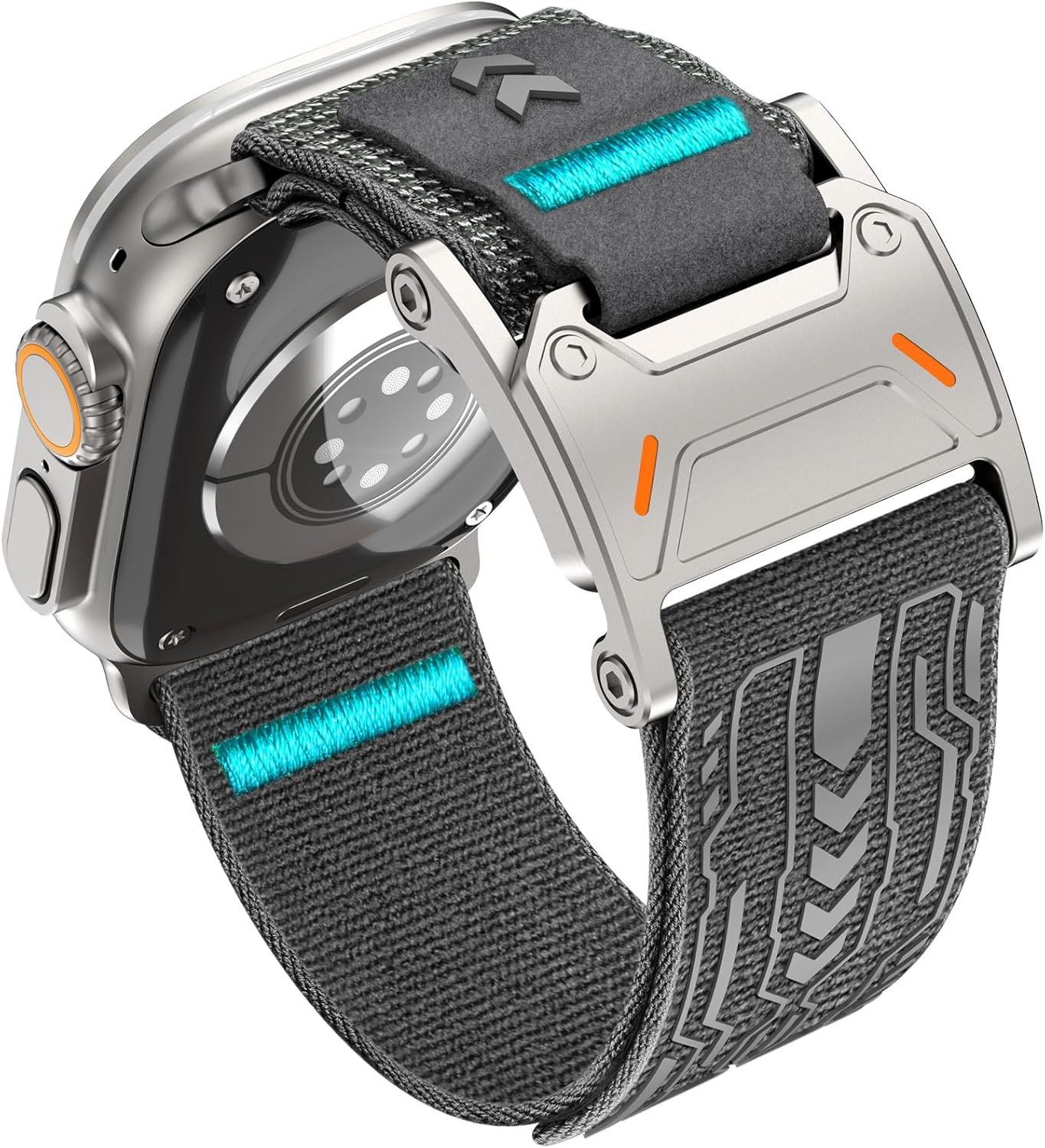 WINGLE Magnetic Nylon Band Compatible with Apple Watch Ultra 3/2/1 Band 49mm 46mm 45mm 44mm 42mm, Wide Rugged Nylon Sport Loop with Magnetic Fidlock Buckle for Men iWatch Series 11 10 9 8 7 6 5 4 SE