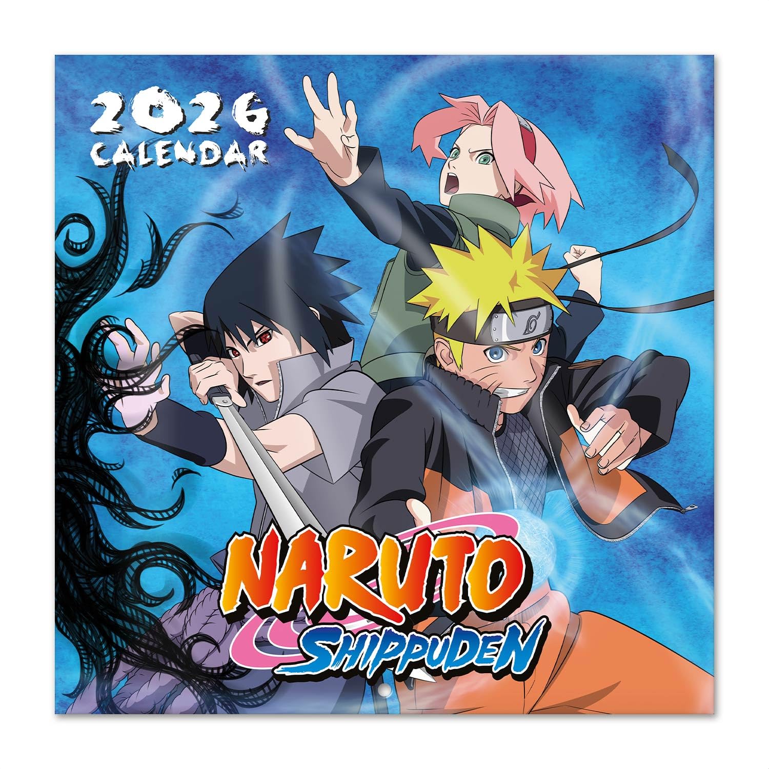 Grupo Erik Wall Calendar 2026 - Naruto Calendar 2026 | Square 30 x 30 cm - 12 x 12 inches Wall Planner, Family Planner Month To View | Shippuden Naruto Manga, Anime Gifts For Friends
