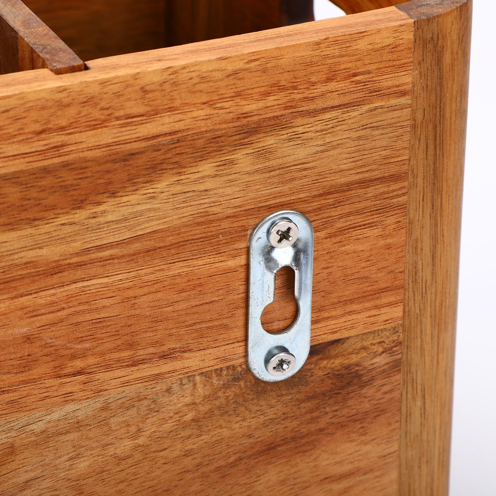 Ausla Utensilienhalter, Küchenutensilienhalter aus Holz mit 4 Fächern, Herausnehmbaren Trennwänden, Besteck-Organizer für Löffel, Gabeln und Kochutensilien, 15,75 X 5,91 X 6,69 Zoll