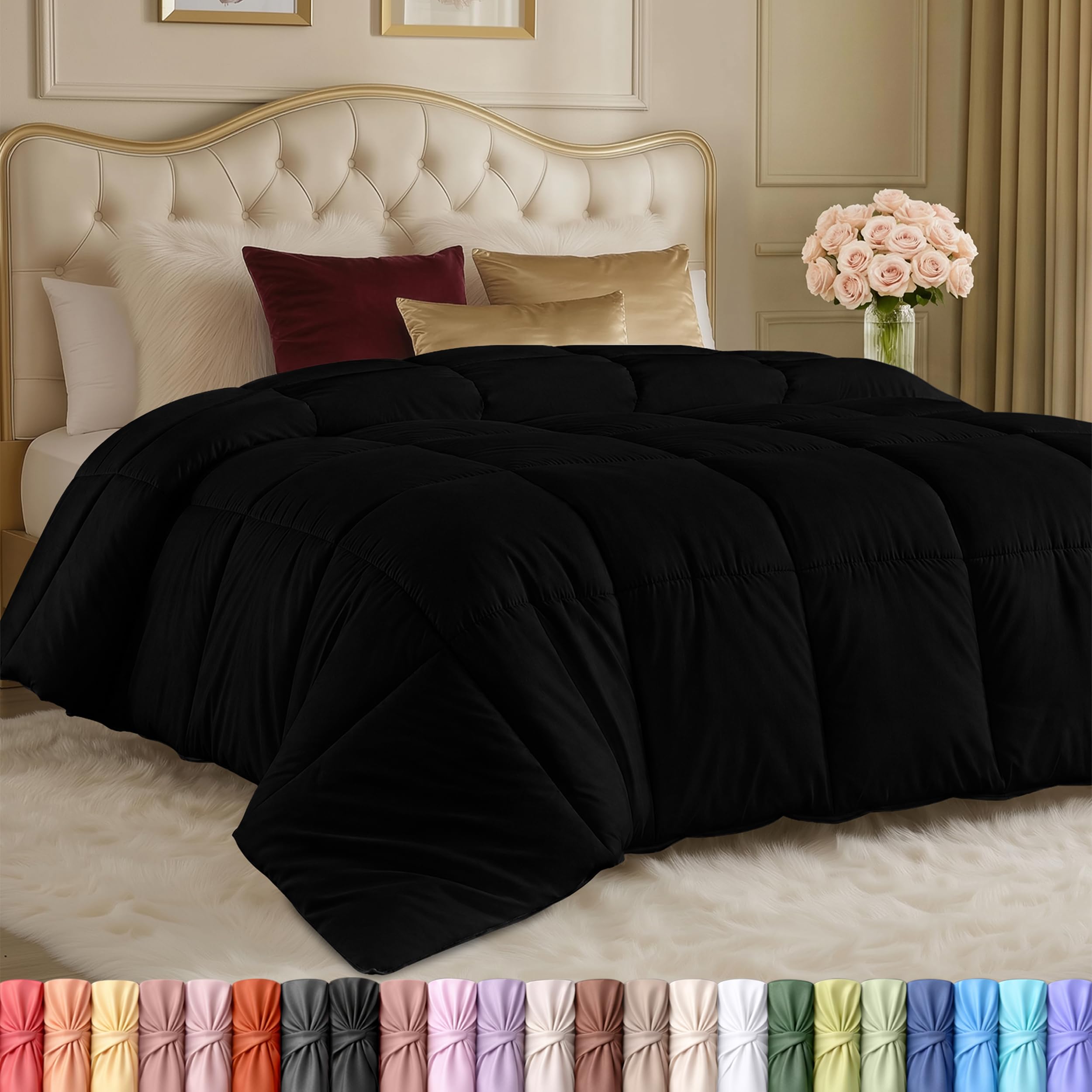 Utopia Bedding Kołdra 4,5 tog King Size z narożnymi zakładkami, miękka